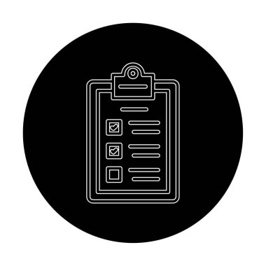 kontrol listesi simgesi, vektör illüstrasyonu 