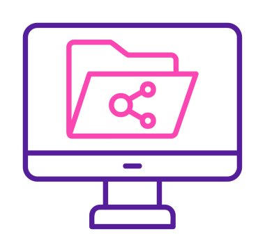 Basit Dosya Paylaşımı simgesi, vektör illüstrasyonu