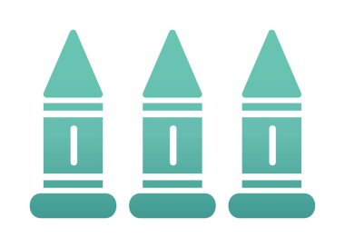 Askeri silah mermileri vektör ikonu. Sembol, logo çizimi. Vektör grafikleri 