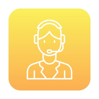 Vektör olarak Müşteri Hizmetleri Ajanı simgesi. logotype