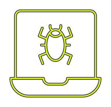 dizüstü bilgisayar simgesi, vektör illüstrasyonu basit tasarım