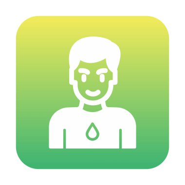 Basit Survivor kişi avatar simgesi, vektör illüstrasyonu