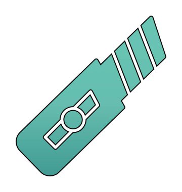 Düz Kesici. Web simgesi basit illüstrasyon