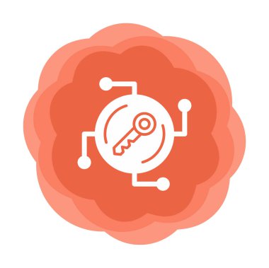 Anahtar ağ simgesi vektör illüstrasyonu 