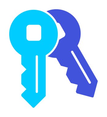 anahtar simgesi. düz dizayn. vektör illüstrasyonu 