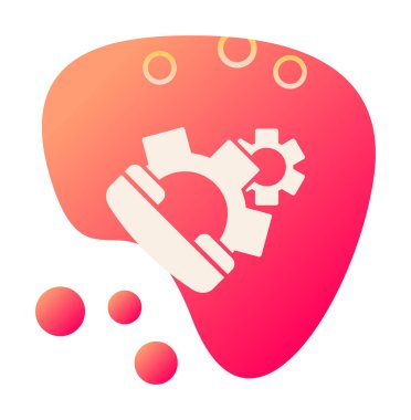 Basit Çağrı Ayarları simgesi, vektör illüstrasyonu