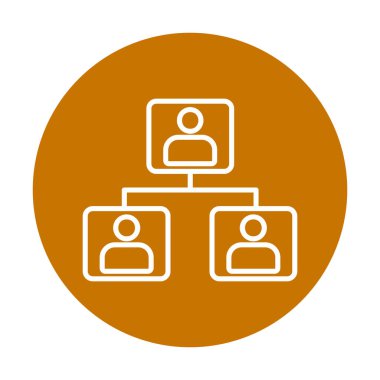 Basit ağ simgesi, vektör illüstrasyonu