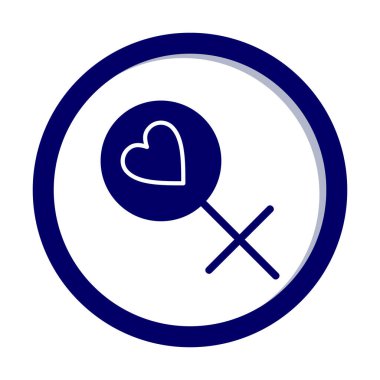 Kadın Sembol ikonu vektör illüstrasyonu