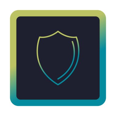 Kalkan yassı ikon vektör çizimi