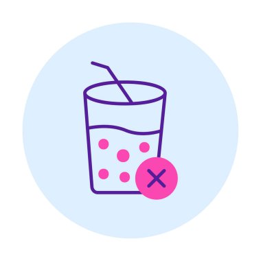 Meyve suyu işareti yok. Web simgesi basit illüstrasyon 