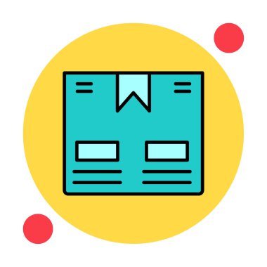 Taşıma Kutusunun vektör illüstrasyonu modern simge                             