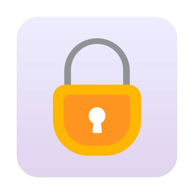 asma kilit web simgesi, vektör illüstrasyonu