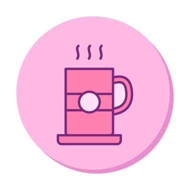 çay fincanı simgesi, vektör illüstrasyonu