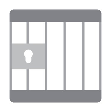 Askeri Hapishane vektör illüstrasyon simgesi  