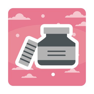 Mürekkep kavanozu simgesinin vektör çizimi 