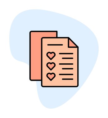 Dilek listesi. Web simgesi basit illüstrasyon 