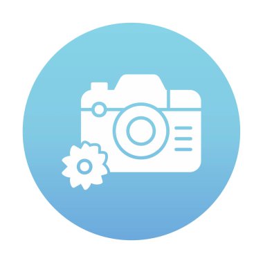 fotoğraf makinesi ikon vektör illüstrasyonu                      