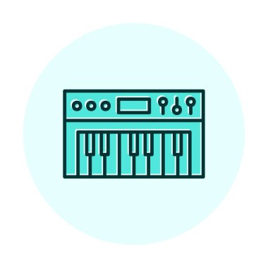 düz basit Synthesizer simge vektör illüstrasyon tasarımı