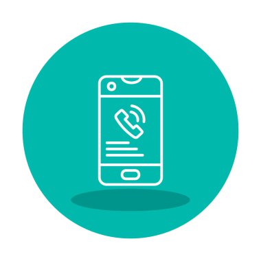 Basit bir telefon görüşmesi. simge illüstrasyonu  