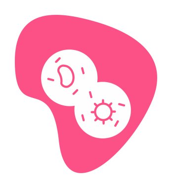 Mitoz web simgesi, vektör illüstrasyonu