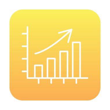 büyüyen grafik, bar grafiği vektör çizimi