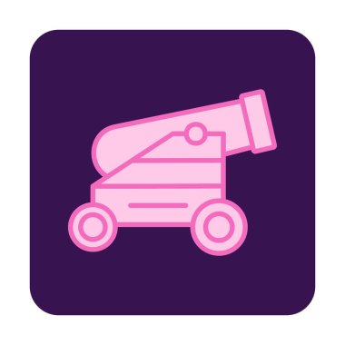 Basit Topçu simgesi, vektör illüstrasyonu