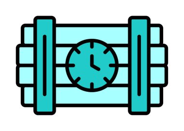 Zaman bombası ikonu vektör illüstrasyonu.