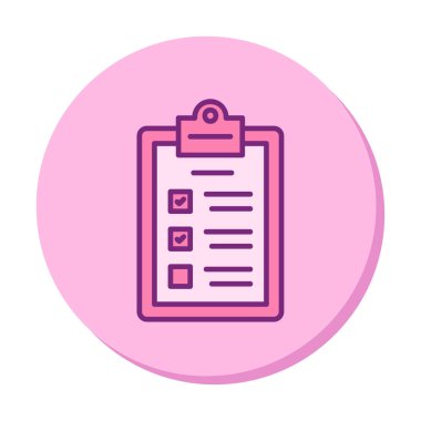 kontrol listesi simgesi, vektör illüstrasyonu 