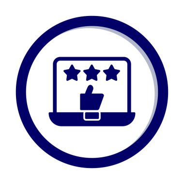 Geri besleme vektörü glifin düz simgesi. İyi İnceleme konsepti                    