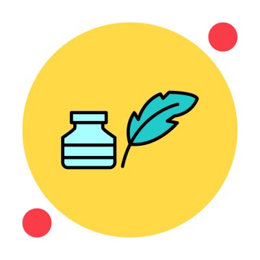 Quill ve Ink vektör simgesi