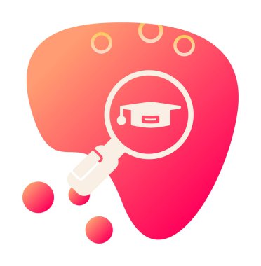 Eğitim ikonu vektör illüstrasyonu, Arama Üniversitesi Kursu 