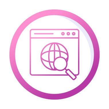 Web tarayıcı simgesi, vektör illüstrasyonu basit tasarım