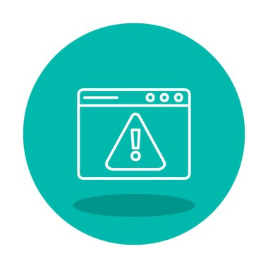 Basit Web Uyarı simgesi, vektör illüstrasyonu