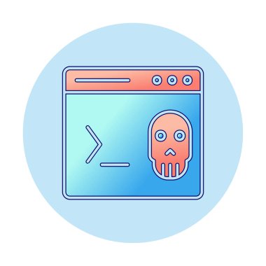 bilgisayar terminali simgesi, vektör illüstrasyonu basit tasarım