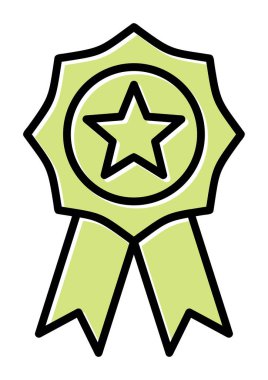  Ödül satırı simgesi tasarımı illüstrasyonu  