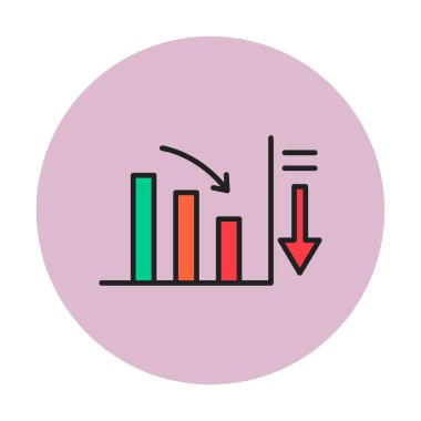 Basit grafik simgesi, vektör illüstrasyonunu azalt