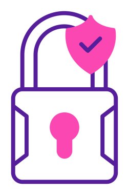 asma kilit web simgesi, vektör illüstrasyonu