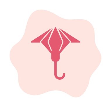 şemsiye simgesi vektör illüstrasyonu 