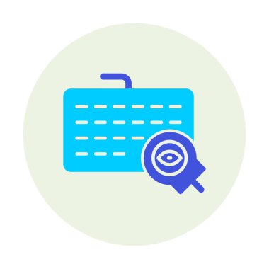 Tuş kaydedici ağ simgesi, vektör illüstrasyonu 