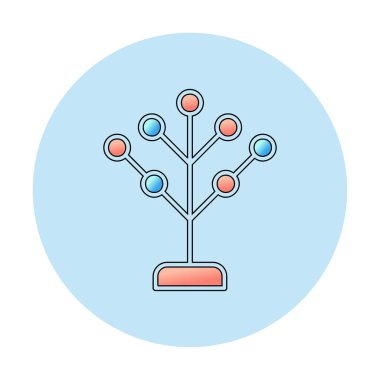 Basit filogenetik simge, vektör illüstrasyonu