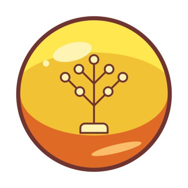 Basit filogenetik simge, vektör illüstrasyonu