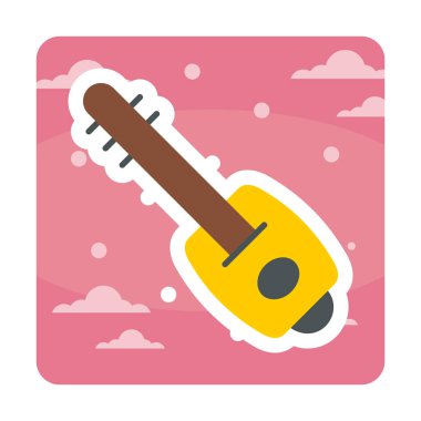 Shamisen vektör simgesi tasarımı