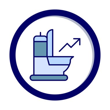 Ok simgesi vektör illüstrasyonlu idrar 