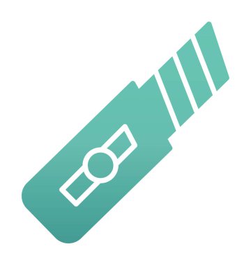 Düz Kesici. Web simgesi basit illüstrasyon