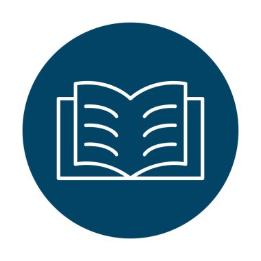 açık kitap simgesi, vektör illüstrasyonu basit tasarım