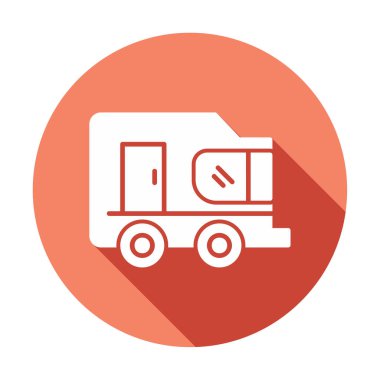 Karavan ikonu. tasarım çizimi. vektör illüstrasyonu.