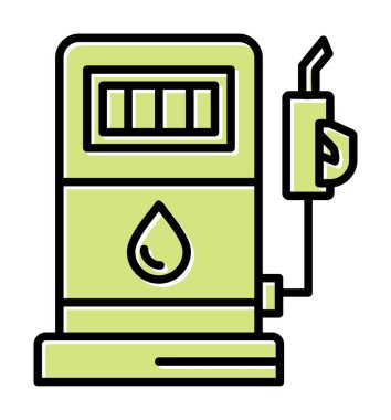 Düz Yakıt ikonu vektör çizimi