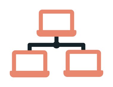 Basit ağ simgesi, vektör illüstrasyonu