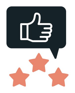  düz Review simge vektör illüstrasyon tasarımı