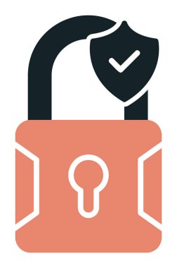 asma kilit web simgesi, vektör illüstrasyonu